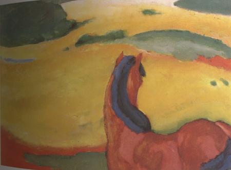 Franz Marc Horse in the Landsacape (mk34) oil painting picture